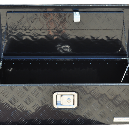 Cantonal Traanplaat aluminium disselkist/gereedschapkist/disselbak 765x330x245 mm - inclusief geïntegreerd slot - 2,5 mm dik materiaal