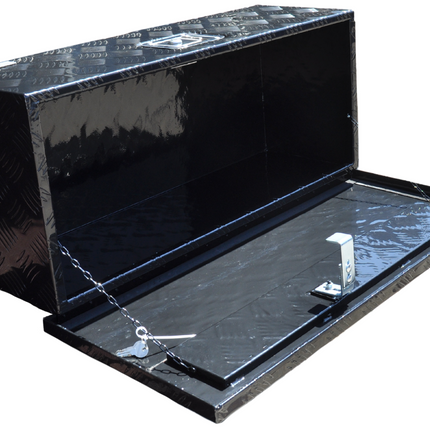 Cantonal Traanplaat aluminium disselkist/gereedschapkist/disselbak 765x330x245 mm - inclusief geïntegreerd slot - 2,5 mm dik materiaal