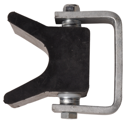 Cantonal Vangmuil op steun - zwart - 105x100 mm - met sleufgaten