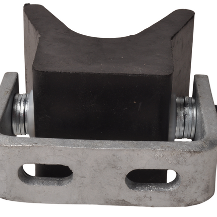 Cantonal Vangmuil op steun - zwart - 105x100 mm - met sleufgaten