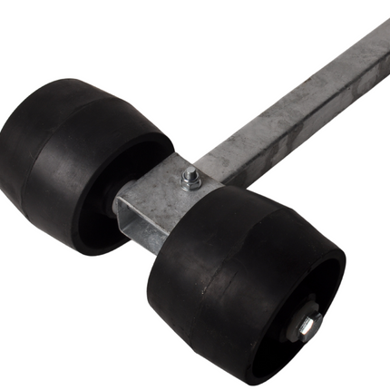 Cantonal Verstelbare kimrollen set zwart - massief rubber - 30x30x300 mm - gegalvaniseerd staal