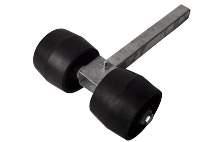 Cantonal Verstelbare kimrollen set zwart - massief rubber - 30x30x300 mm - gegalvaniseerd staal