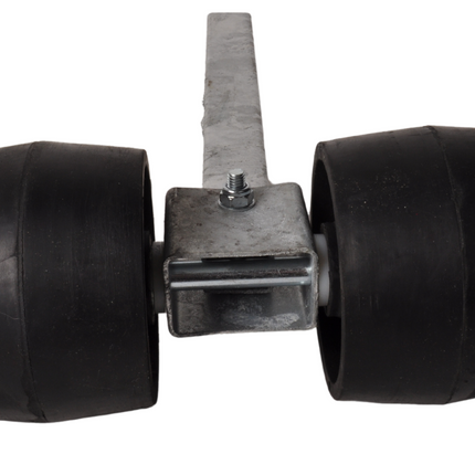 Cantonal Verstelbare kimrollen set zwart - massief rubber - 30x30x300 mm - gegalvaniseerd staal