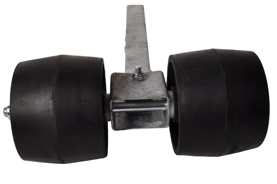 Cantonal Verstelbare kimrollen set zwart - massief rubber - 30x30x300 mm - gegalvaniseerd staal