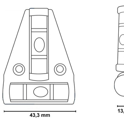 Cantonal Waterpas pyramide met magneet