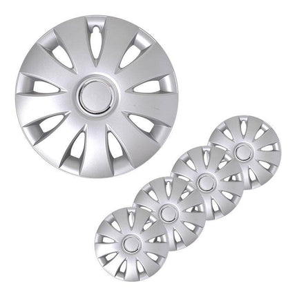 Cantonal Wieldoppenset van 4 Stuks voor 13 Inch velgen - zilver