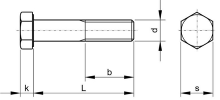 Cantonal Zeskantbout M12x270 mm - klasse 8.8