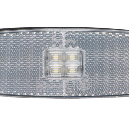 Cantonal Zijmarkeringslamp LED - 110x44 mm - 10-30V- wit - losse draad aansluiting