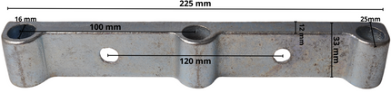 Cantonal Zijwandhouder voor pennen - 225x33x12 mm