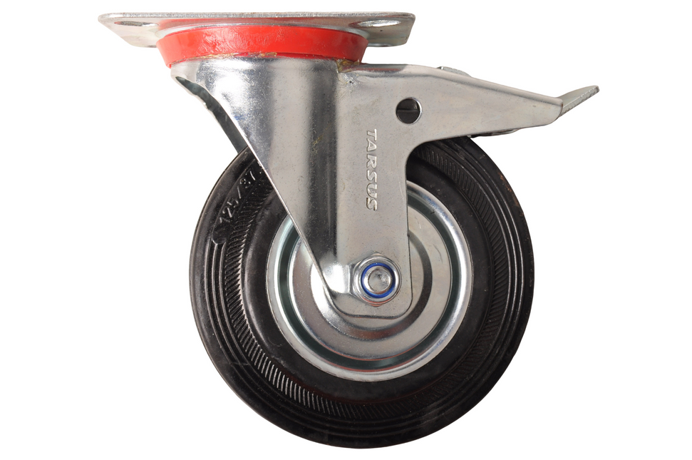 Cantonal Zwenkwiel met rem - 100 kg - totale hoogte: 150 mm