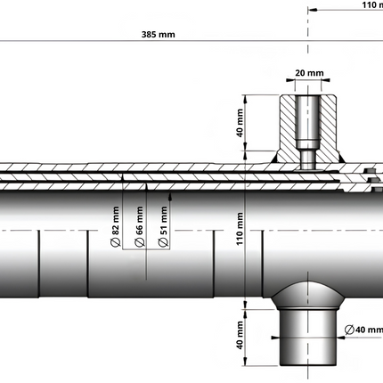 Chapel hydraulique 3-traps cilinder voor kipper - 12000 kg
