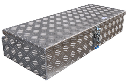De Haan DE HAAN BOX H - 900x380x190 mm - waterdichte en stofdichte aluminium traanplaat disselbak - voorzien van vlinderslot of spansluiting