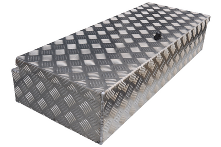 De Haan DE HAAN BOX H - 900x380x190 mm - waterdichte en stofdichte aluminium traanplaat disselbak - voorzien van vlinderslot of spansluiting