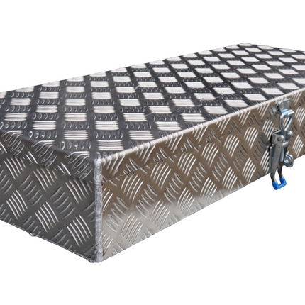 De Haan De Haan Box HAV/HAS - 900x380x150 mm - waterdichte en stofdichte aluminium traanplaat disselbak - voorzien van vlinderslot of spansluiting