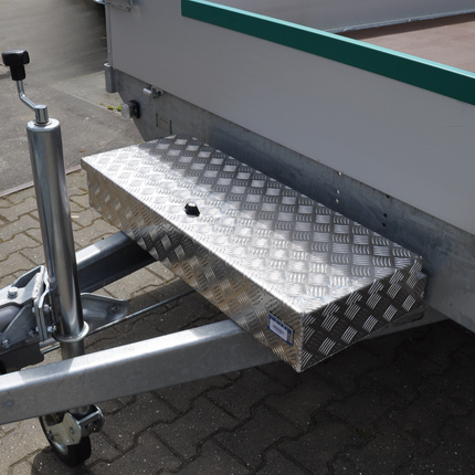 De Haan De Haan Box HAV/HAS - 900x380x150 mm - waterdichte en stofdichte aluminium traanplaat disselbak - voorzien van vlinderslot of spansluiting