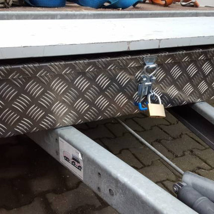 De Haan De Haan Box HAV/HAS - 900x380x150 mm - waterdichte en stofdichte aluminium traanplaat disselbak - voorzien van vlinderslot of spansluiting