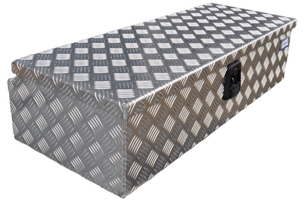 De Haan DE HAAN BOX HS - 900x380x230 mm - waterdichte en stofdichte aluminium traanplaat disselbak - voorzien van vlinderslot, spansluiting of t-sluiting