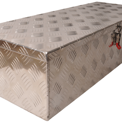 De Haan DE HAAN BOX HS - 900x380x230 mm - waterdichte en stofdichte aluminium traanplaat disselbak - voorzien van vlinderslot, spansluiting of t-sluiting