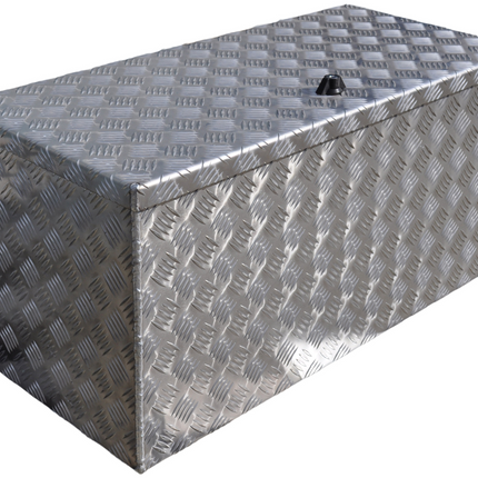De Haan DE HAAN BOX I - 800x400x400 mm - waterdichte en stofdichte aluminium traanplaat disselbak - voorzien van vlinderslot, spansluiting of t-sluiting