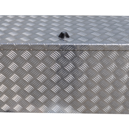 De Haan DE HAAN BOX I - 800x400x400 mm - waterdichte en stofdichte aluminium traanplaat disselbak - voorzien van vlinderslot, spansluiting of t-sluiting