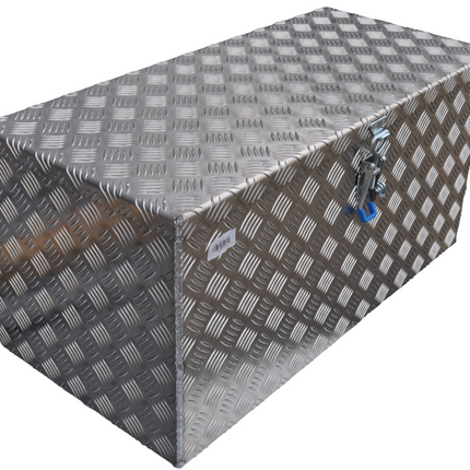 De Haan DE HAAN BOX I - 800x400x400 mm - waterdichte en stofdichte aluminium traanplaat disselbak - voorzien van vlinderslot, spansluiting of t-sluiting