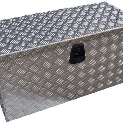 De Haan DE HAAN BOX I - 800x400x400 mm - waterdichte en stofdichte aluminium traanplaat disselbak - voorzien van vlinderslot, spansluiting of t-sluiting