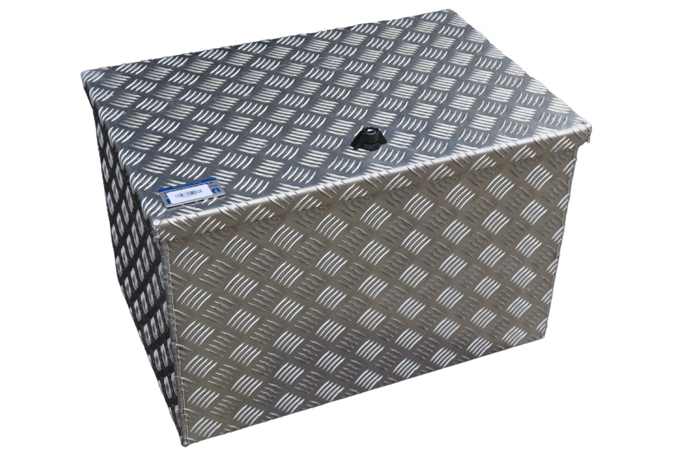 De Haan DE HAAN BOX OH - 600x400x400 mm - waterdichte en stofdichte aluminium traanplaat disselbak - voorzien van vlinderslot of t-sluiting