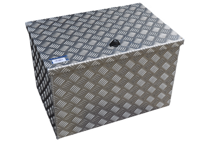 De Haan DE HAAN BOX OH - 600x400x400 mm - waterdichte en stofdichte aluminium traanplaat disselbak - voorzien van vlinderslot of t-sluiting