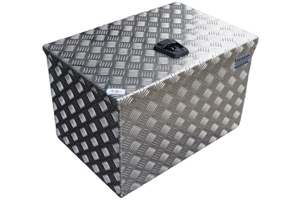 De Haan DE HAAN BOX OH - 600x400x400 mm - waterdichte en stofdichte aluminium traanplaat disselbak - voorzien van vlinderslot of t-sluiting
