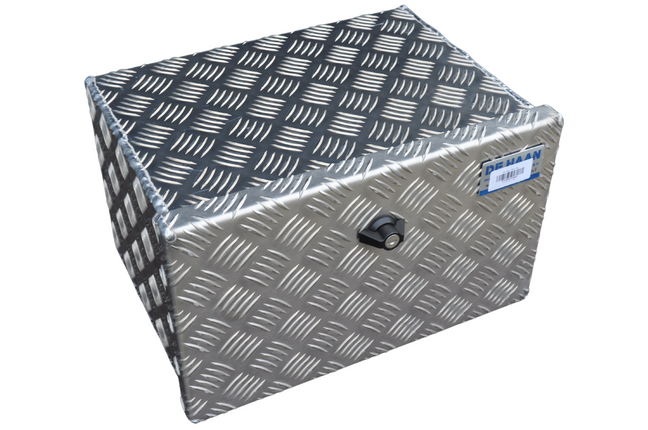 De Haan DE HAAN BOX OK - 400x240x300 mm - waterdichte en stofdichte aluminium traanplaat disselbak - voorzien van vlinderslot of t-sluiting