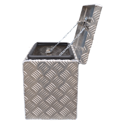 De Haan DE HAAN BOX OK - 400x240x300 mm - waterdichte en stofdichte aluminium traanplaat disselbak - voorzien van vlinderslot of t-sluiting