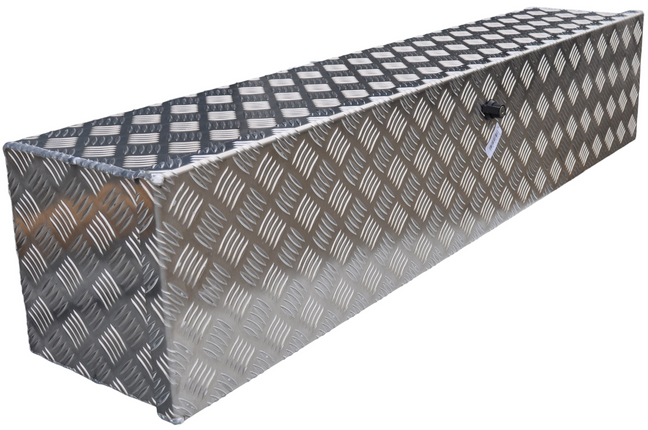 De Haan DE HAAN BOX OL - 1250x250x250 mm - waterdichte en stofdichte aluminium traanplaat disselbak - voorzien van vlinderslot of t-sluiting
