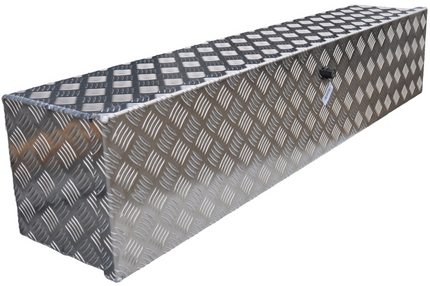 De Haan DE HAAN BOX OL - 1250x250x250 mm - waterdichte en stofdichte aluminium traanplaat disselbak - voorzien van vlinderslot of t-sluiting