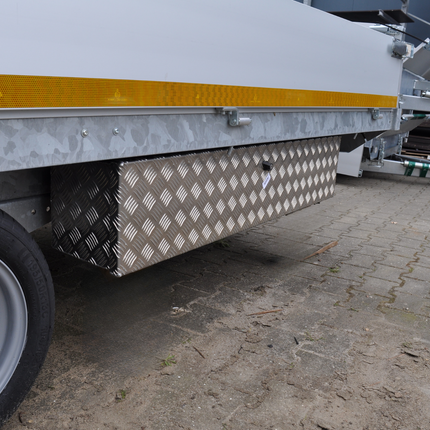 De Haan DE HAAN BOX OL - 1250x250x250 mm - waterdichte en stofdichte aluminium traanplaat disselbak - voorzien van vlinderslot of t-sluiting