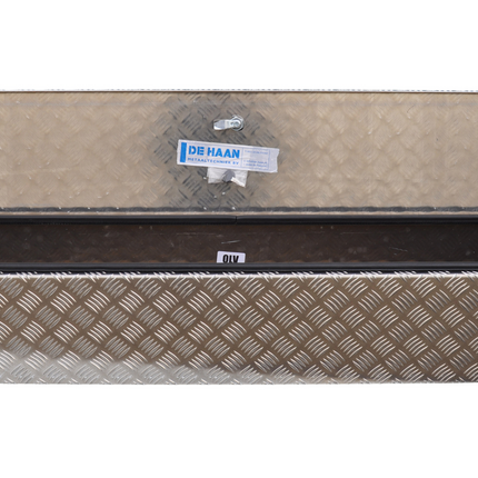 De Haan DE HAAN BOX OL - 1250x250x250 mm - waterdichte en stofdichte aluminium traanplaat disselbak - voorzien van vlinderslot of t-sluiting