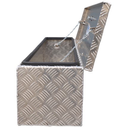 De Haan DE HAAN BOX OL - 1250x250x250 mm - waterdichte en stofdichte aluminium traanplaat disselbak - voorzien van vlinderslot of t-sluiting