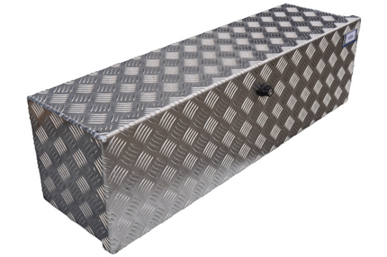 De Haan DE HAAN BOX OM - 900x250x250 mm - waterdichte en stofdichte aluminium traanplaat disselbak - voorzien van vlinderslot of t-sluiting