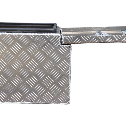 De Haan DE HAAN BOX S - waterdichte en stofdichte aluminium traanplaat disselbak 400x380x295 mm - voorzien van vlinderslot of spansluiting