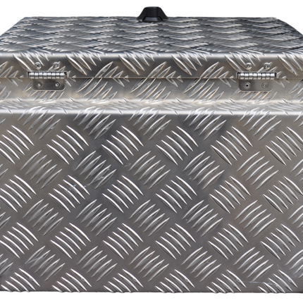 De Haan DE HAAN BOX S - waterdichte en stofdichte aluminium traanplaat disselbak 400x380x295 mm - voorzien van vlinderslot of spansluiting