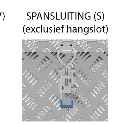 De Haan DE HAAN BOX U - 1140x380x400 mm - waterdichte en stofdichte aluminium traanplaat disselbak - voorzien van vlinderslot, spansluiting of t-sluiting