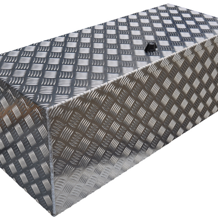 De Haan DE HAAN BOX W - 900x380x380 mm - waterdichte en stofdichte aluminium traanplaat disselkist - voorzien van vlinderslot, spansluiting of t-sluiting