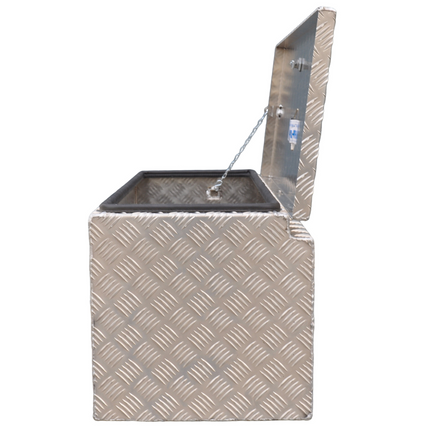 De Haan DE HAAN BOX W - 900x380x380 mm - waterdichte en stofdichte aluminium traanplaat disselkist - voorzien van vlinderslot, spansluiting of t-sluiting
