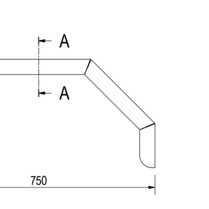 De Haan De Haan HMAQ 2275 - aluminium traanplaat spatbord
