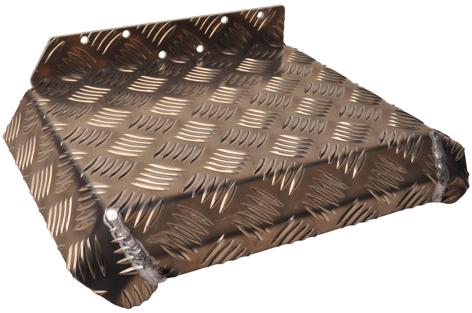 De Haan Half spatbord links - 310x290 mm - geschikt voor Hapert aanhanger - aluminium traanplaat materiaal