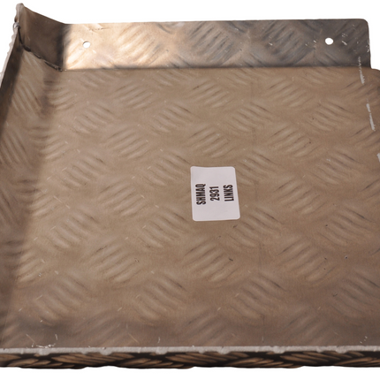 De Haan Half spatbord links - 310x290 mm - geschikt voor Hapert aanhanger - aluminium traanplaat materiaal