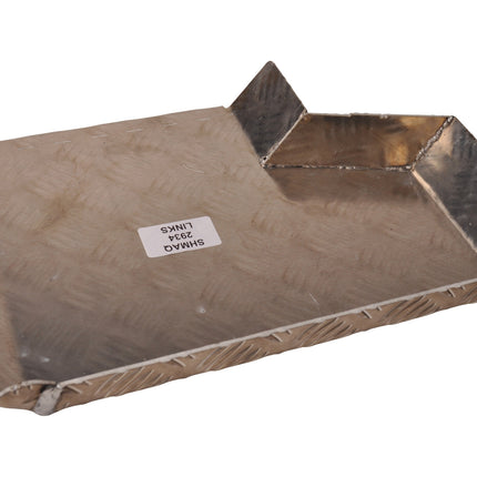 De Haan Half spatbord links - 340x290 mm - geschikt voor Hapert kipper - aluminium traanplaat materiaal