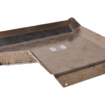De Haan Half spatbord links - 340x290 mm - geschikt voor Hapert kipper - aluminium traanplaat materiaal