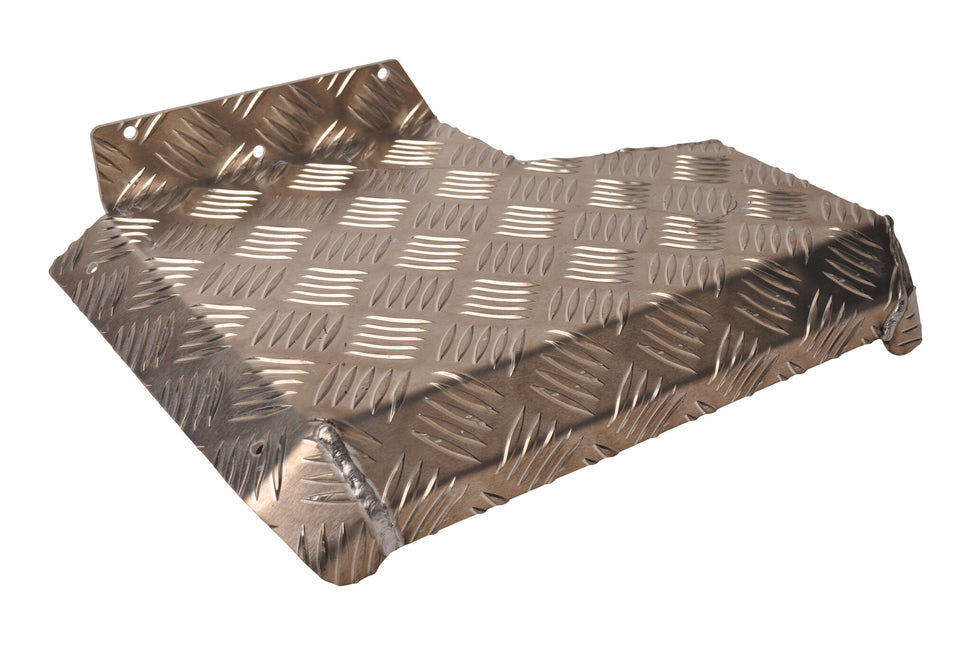 De Haan Half spatbord rechts - 340x290 mm - geschikt voor Hapert kipper - aluminium traanplaat materiaal