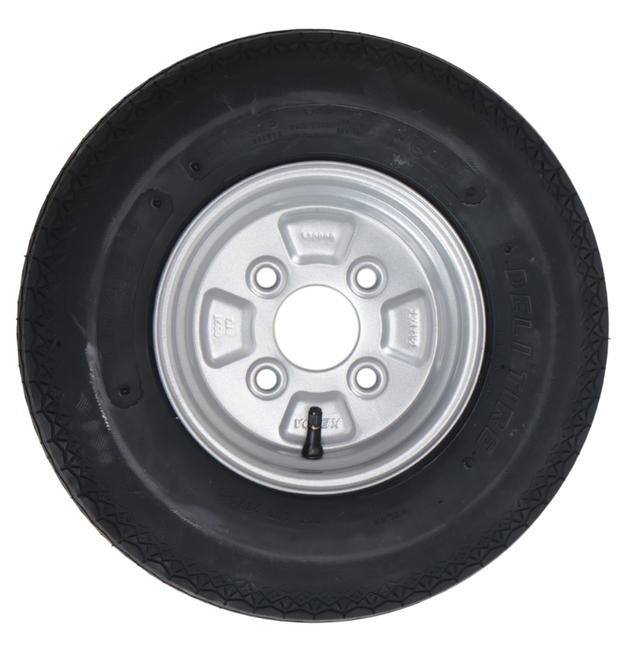 Deli Tire Compleet aanhanger wiel - 4.00-8 - steekmaat: 4x100 - draagvermogen: 265 kg - naafdiameter: 60 mm - 4PR