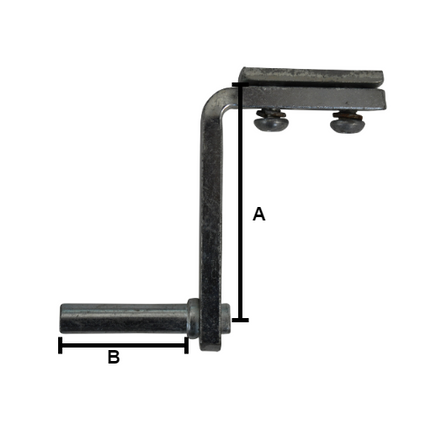 Eduard Scharnier compleet voor achterklep kipper aanhanger - 71x50 mm